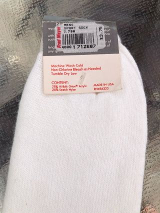 Mens Nike Cotton Logo Crew Socks Vintage With Tags 6