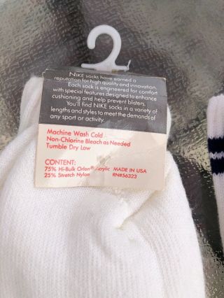 Mens Nike Cotton Logo Crew Socks Vintage With Tags 8