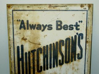 Vintage Advertising Sign Hutchinson ' s Ice Cream,  Dairy Always Best 3