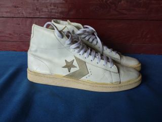Vintage 70’s Converse Dr J Leather High Top Basketball Shoes Made In Yugoslavia