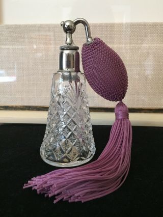 Antique Devilbiss Crystal Atomizer Perfume Bottle 806 Made In Toledo,  Ohio