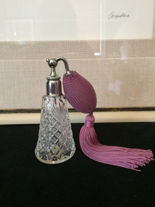 Antique DeVilbiss Crystal Atomizer Perfume Bottle 806 Made in Toledo,  Ohio 3