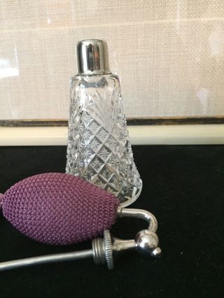 Antique DeVilbiss Crystal Atomizer Perfume Bottle 806 Made in Toledo,  Ohio 4
