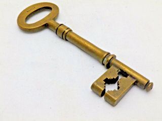 Antique Large Master Brass Door Or Gate Lock Key 14.  5 Cm Long