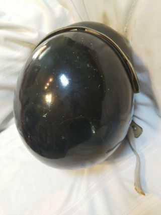 BELL 500 - TX Helmet 4 Snap Rare Vintage Painted Black Leather Strap Bubble Mask 7