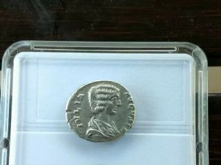 Ancient Roman Silver Denarius Julia Domna 187 - 211 Ad Extra Fine.
