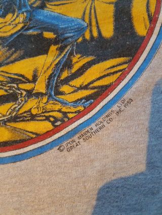 Vintage Iron Maiden Concert shirt 1983 Piece of Mind Tour World Piece Tour 4