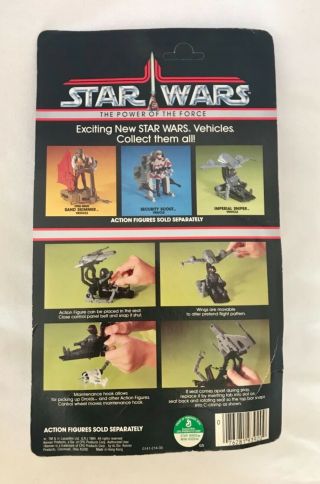 Star Wars Imperial Sniper potf UNPUNCHED Vintage one man vehicle 1984 5