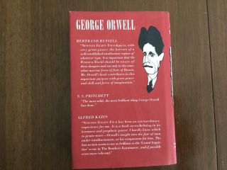 George Orwell 1984 NINETEEN EIGHTY - FOUR Vintage 1949 Book Club HBDJ Red Jacket 3