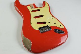 Mjt Official Custom Vintage Age Nitro Guitar Body By Mark Jenny Vts Fiesta Red