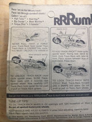 Vintage Mattel Hot Wheels Rrrumblers - OLD STOCK 4