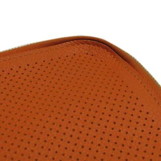 HERMES Remix combine L - shaped zipper long wallet Purse leather Orange Vintage 10