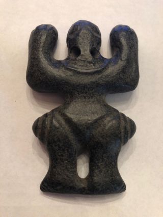 Ancient Carved Stone " Star Being / Ancient Alien / Star Friend " Pendant /statue