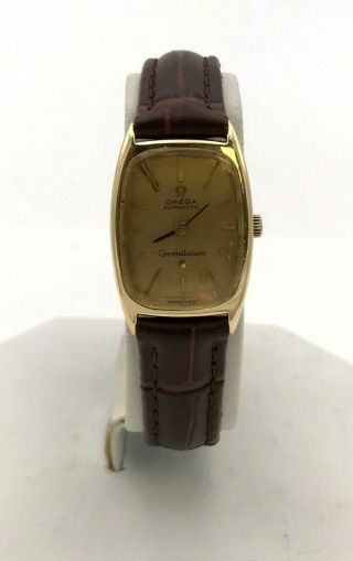 Omega Contellation Jaune Automatic 18K Yellow Gold Women ' s Vintage Watch 10