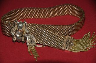 14k Yellow Gold Vintage Victorian Bracelet,  Antique,  Adjustable 41,  11g