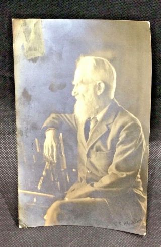 Vintage Autograh Signed Photo George Bernard Shaw 1933 To Reed Harris Postcard