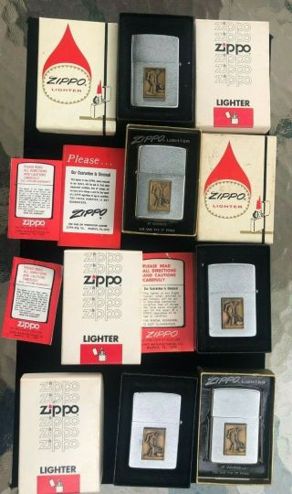 5 Vintage Zippo Lighters Wheelabrator Frye Inc