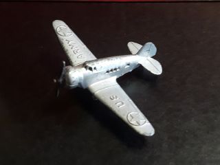 Old Vtg Collectible Barclay Toy Pressed Steel U.  S Army Passenger Silver Airplane