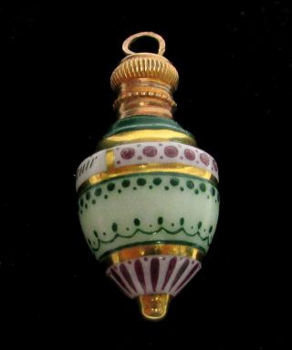 Fabulous Antique French 18k Gold & Enamel Amphora Perfume Flask Pendant Charm