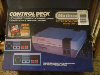 Vintage - - 1985 Nintendo Control Deck With Mario Bros Game