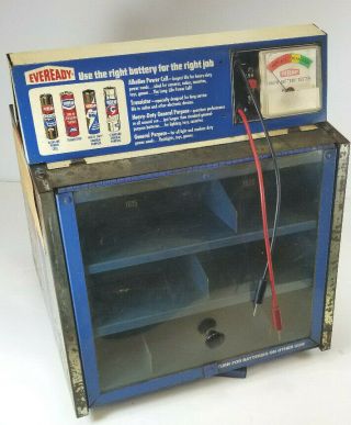 Eveready Battery Store Display With Battery Tester Vintage