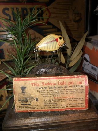 Vintage Heddon Punkinseed And Papers Very Rare Color 5