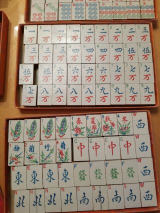 Vintage Mahjong Set - ' The Ancient Game of China Milton Bradley 1923 5