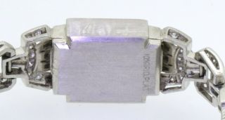 Antique Platinum elegant 2.  18CTW VS/F - G diamond cluster center link bracelet 8