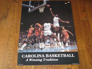 Vintage North Carolina Tar Heels Carolina Basketball A Winning Tradition Poster
