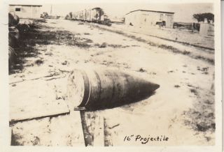 Wwi Photo 1918 Aberdeen Proving Ground 16 " Railroad Gun Shell 80