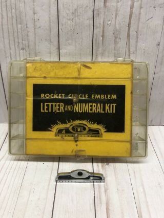 Vintage Oldsmobile Dealer Kit Rocket Circle Club Emblem Kit Letters And Numerals