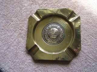 German WWI Trench Art Ashtray GOTT MIT UNS crown brass 2