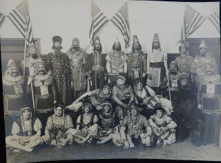 Antique Photo Ancient Arabic Order Of Nobles Of The Mystic Shrine,  Masonic S.  F.