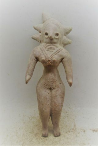 Finest Circa 2000bce Ancient Indus Valley Harappan Terracotta Fertility Idol.