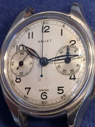 Vintage Gallet Chronograph Oval Excelsior Park 42 Watch