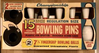 Transogram Championship Bowling 1957 Vintage Collectible Incredible Boxed Set