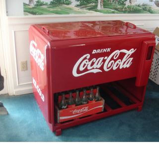 Coca Cola Cooler Ice Store Soda Pop Metal Coke Antique Westinghouse Bottles USA 2