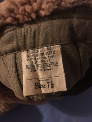 Rare Pre War Usmc Iceland Wool Hat Size 71/8 7