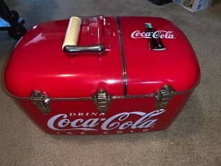 Vintage Coca Cola CoolBox AM/FM CD Player Powered Cooler 4