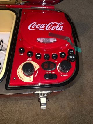 Vintage Coca Cola CoolBox AM/FM CD Player Powered Cooler 7