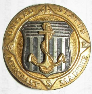 A.  E.  Co Sterling Ww2 United States Merchant Marine Collar Pin Military Insigniaa