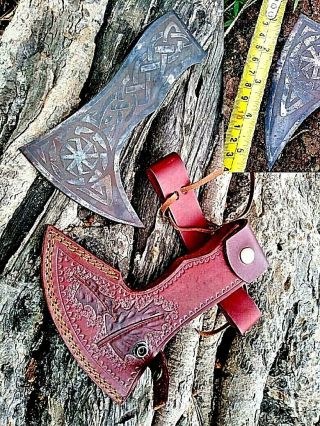 Mdm Engraved Vintage Hatchet Axe Hand Ancient Medieval Battle Axe Head Husband G