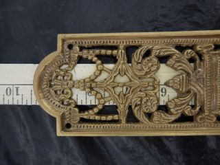 Victorian Art Nouveau Style Solid Brass Door Push Plate 9.  25 
