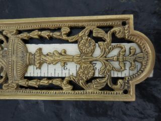 Victorian Art Nouveau Style Solid Brass Door Push Plate 9.  25 