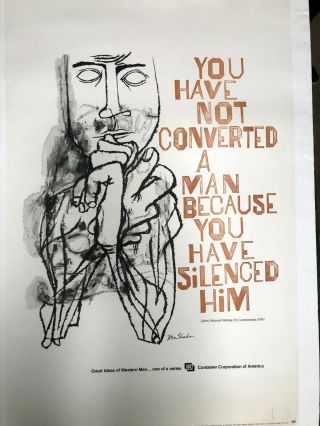 Vintage Ben Shahn Poster From 1968,  Container Corp.  Of America Series