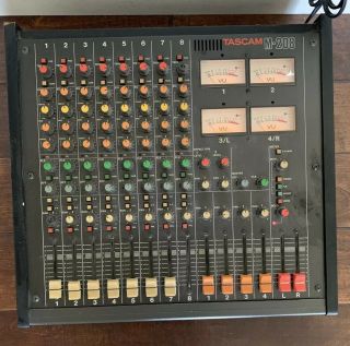 Tascam M - 208 Vintage 8 Channel 4 Bus Analog Mixer,  Classic Preamps & Eq,  Inserts