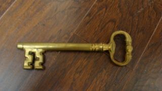 Antique Brass Skeleton Key 8 Inch Long