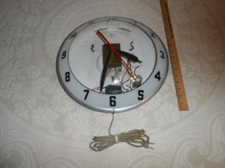 Vintage Double Bubble Clock Can And Outer Glass No Advertising Logo Or Lite Bulb