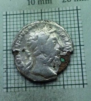 Rare Ancient Fourree Barbarian Imitation Of Roman Aurelius Silver Coin 0055