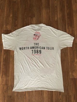 Vintage 80 ' s 1989 Rolling Stones The North American Concert Tour T Shirt 3